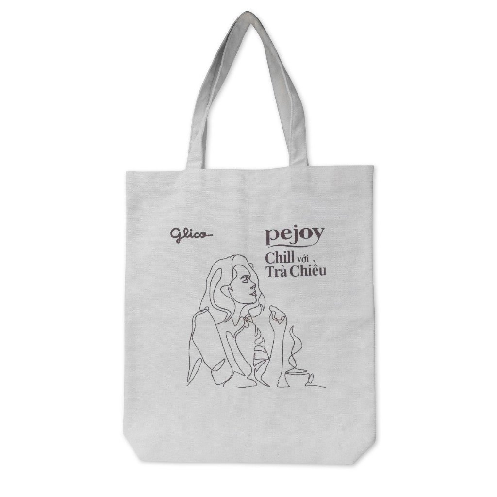 (Quà tặng không bán) Túi tote trắng Pejoy thời trang