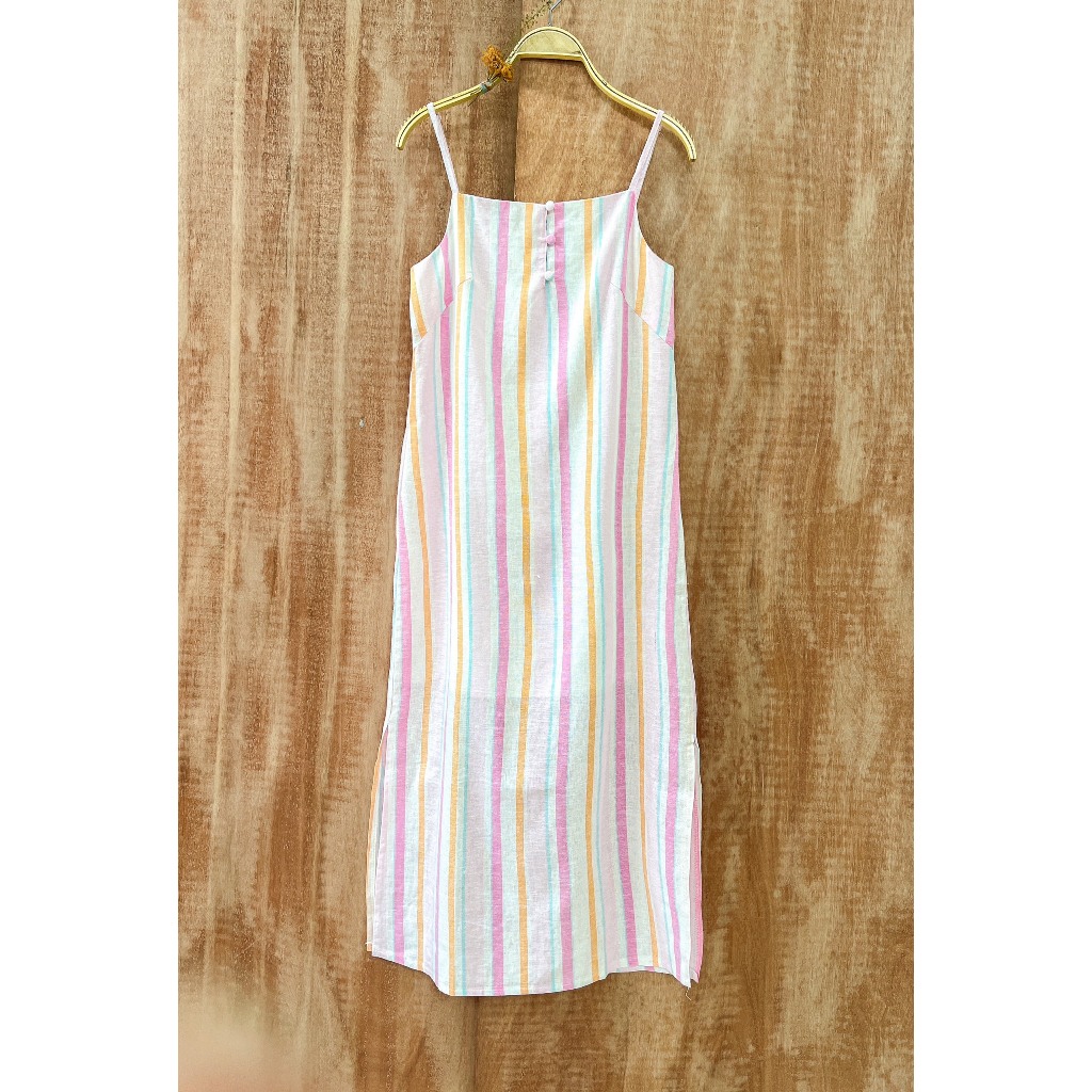 Đầm dây linen vintage