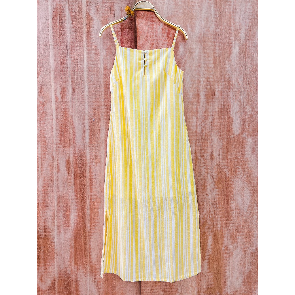 Đầm dây linen vintage