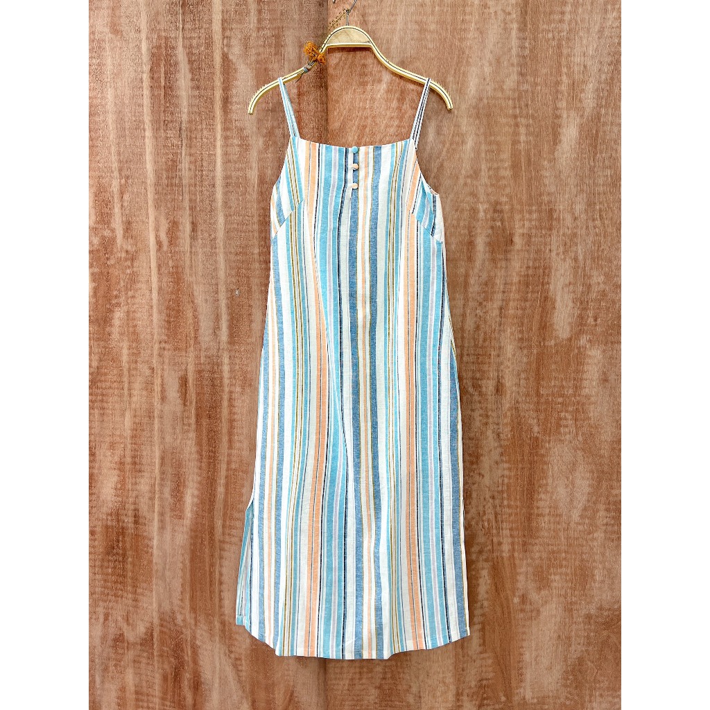 Đầm dây linen vintage