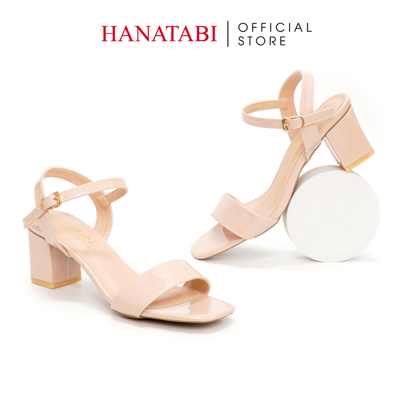 Sandal Nữ Hanatabi Quai Ngang Mũi Vuông Gót Cao 5cm Hậu C Đế TA Cao Cấp Chống Trơn Trượt Mã HNSDG5F871