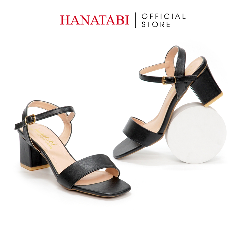 Sandal Nữ Hanatabi Quai Ngang Mũi Vuông Gót Cao 5cm Hậu C Đế TA Cao Cấp Chống Trơn Trượt Mã HNSDG5F871