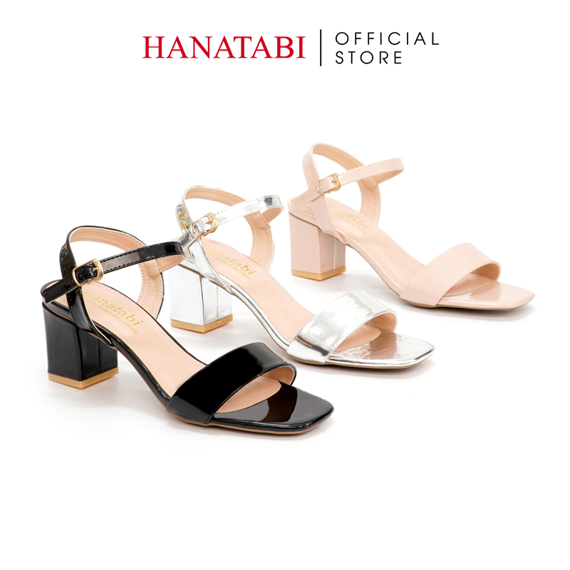 Sandal Nữ Hanatabi Quai Ngang Mũi Vuông Gót Cao 5cm Hậu C Đế TA Cao Cấp Chống Trơn Trượt Mã HNSDG5F871