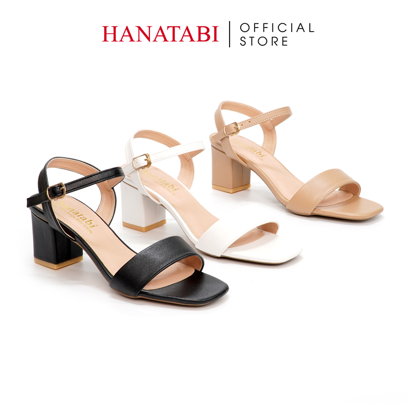 Sandal Nữ Hanatabi Quai Ngang Mũi Vuông Gót Cao 5cm Hậu C Đế TA Cao Cấp Chống Trơn Trượt Mã HNSDG5F871