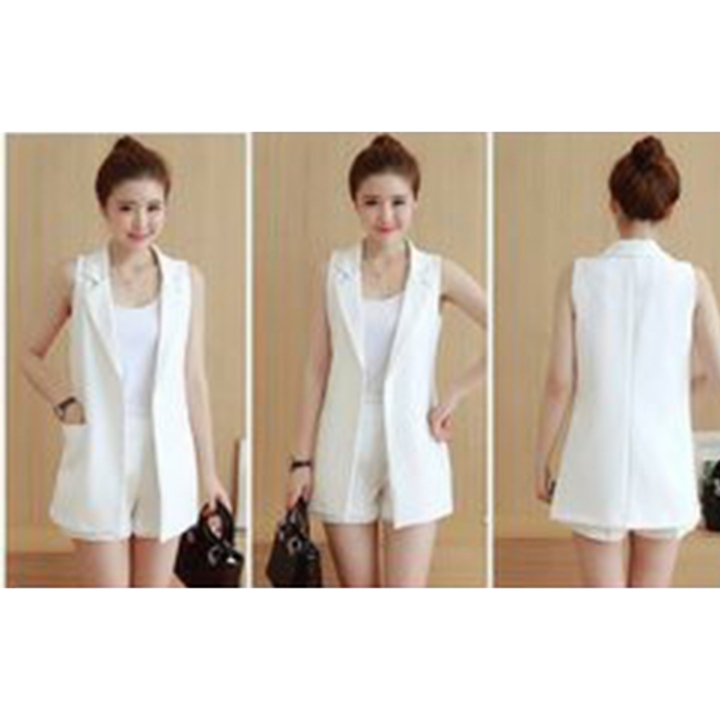 Áo Khoác Vest Hina Không Tay Form Dài