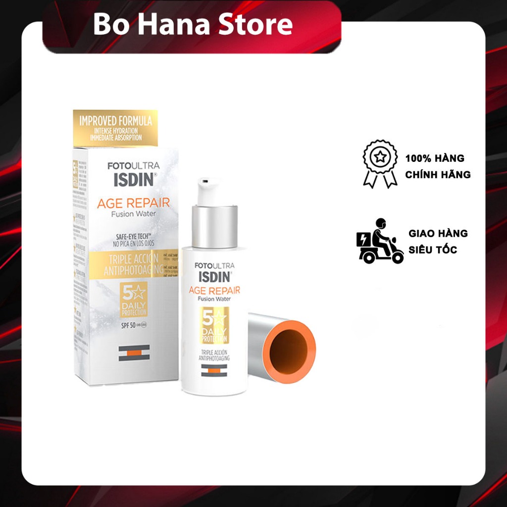 Kem chống nắng chống lão hóa ISDIN FotoUltra Age Repair Fusion Water SPF50 50ml