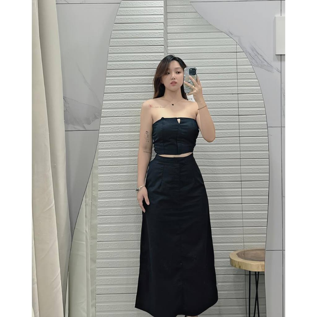 B239 - SET CHÂN VÁY ÁO LINEN BỘT