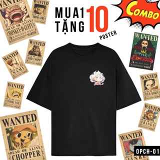 Combo mũ rơm - mua 1 tặng 10 - Áo thun One Piece, áo thun in hình onepiece luffy gear 5 zoro sanji yamato ace nami mẫu m