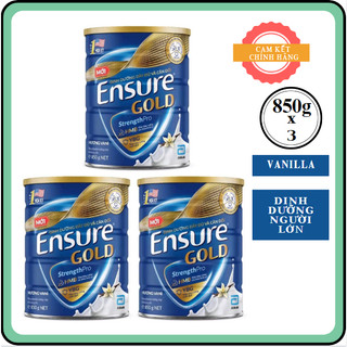 Sữa bột Ensure Gold hương vani 850g ngọt dinh dưỡng cho người già