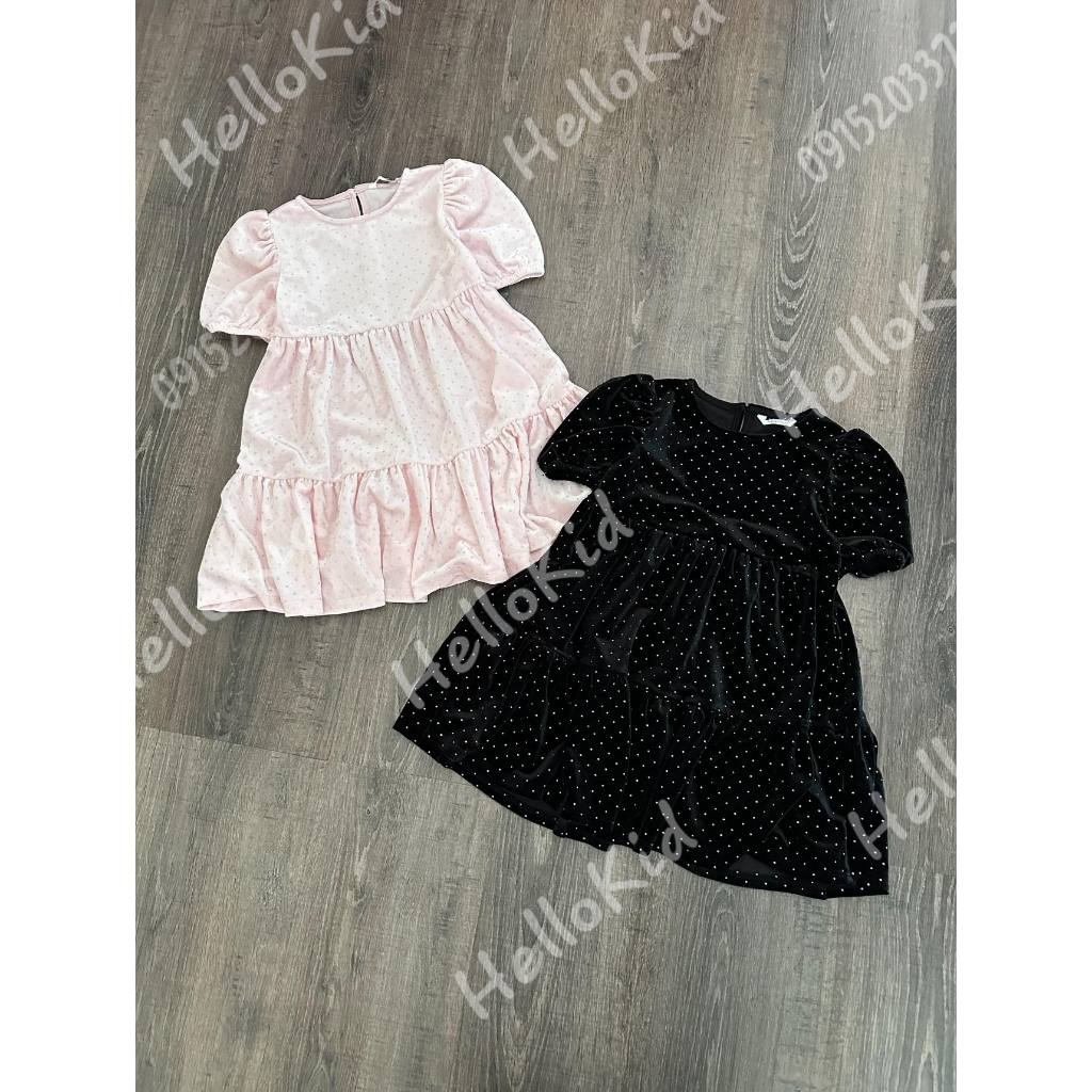 Váy nhung đính hạt gzj bé gái