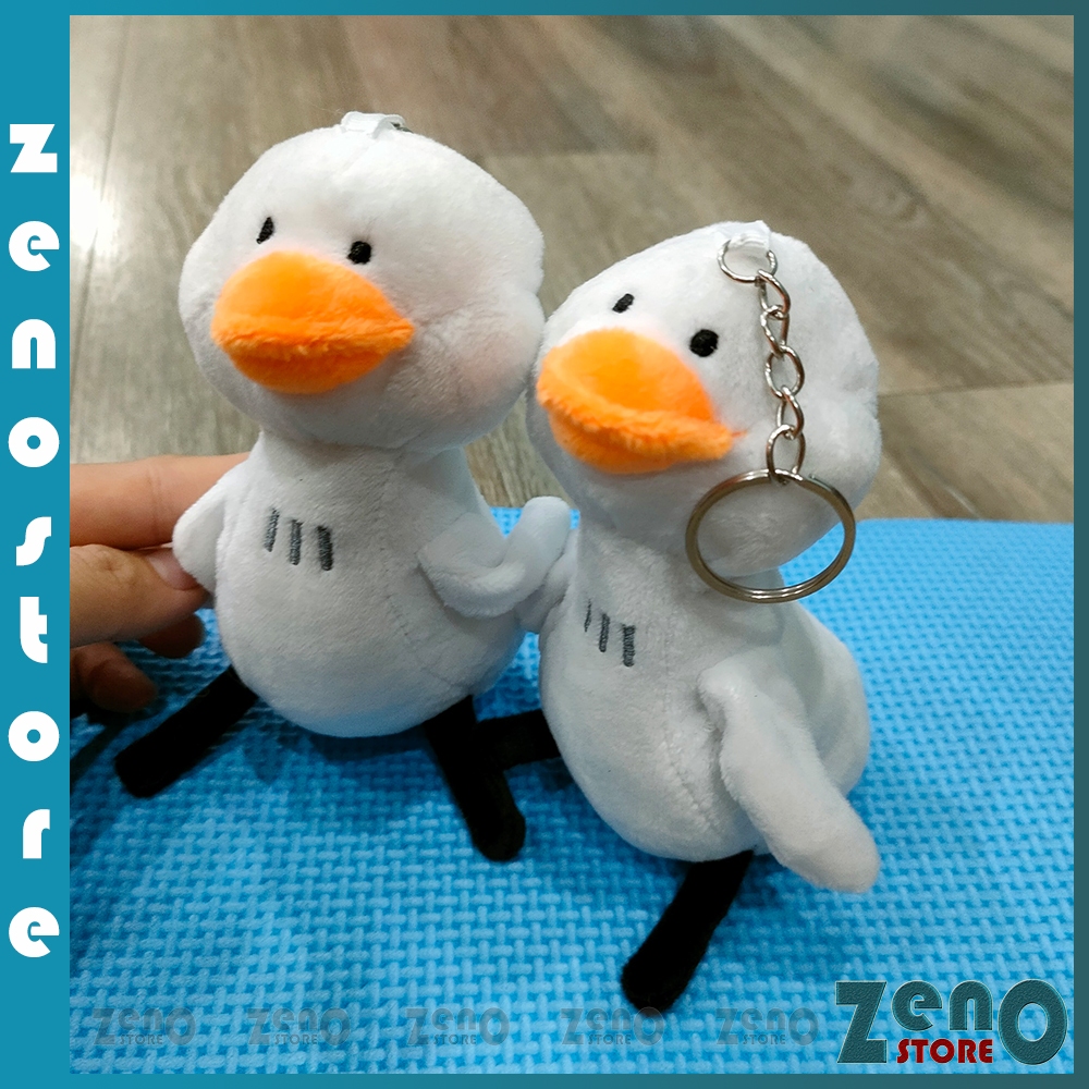 Móc khóa vịt nhồi bông MK05, móc khoen tròn treo chìa khóa, treo balo, trang trí