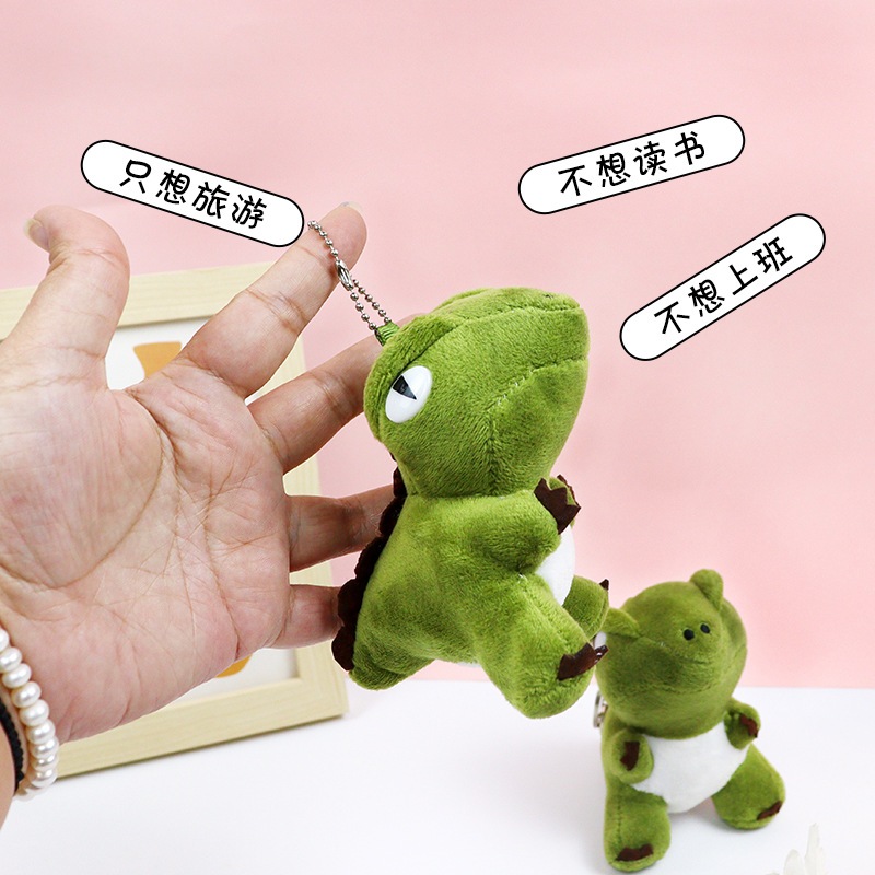 Móc khóa Khủng long tinh nghịch, móc cài cho balo, túi, móc chìa khóa