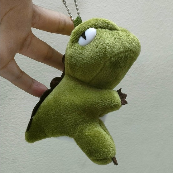 Móc khóa Khủng long xanh, móc cài cho balo, túi, móc chìa khóa