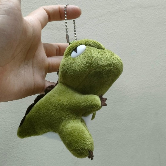 Móc khóa Khủng long xanh, móc cài cho balo, túi, móc chìa khóa