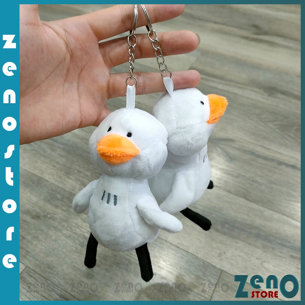 Móc khóa vịt nhồi bông MK05, móc khoen tròn treo chìa khóa, treo balo, trang trí