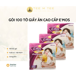 01 gói Khăn giấy ăn cao cấp E'mos Premium 1 lớp _TeeMTee