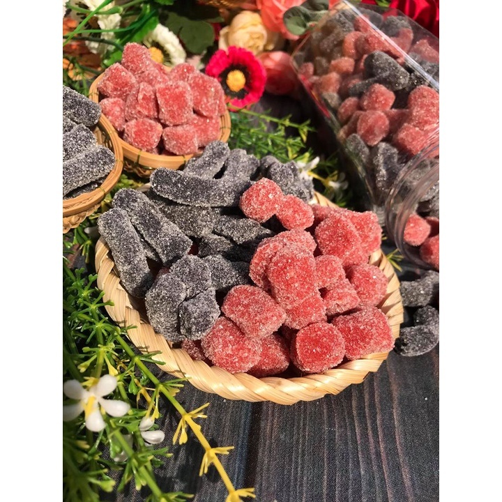 Kẹo dâu tây dâu tằm Đà Lạt, mứt dâu mix 2 vị