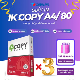 Combo 3 ream giấy a4 80 gsm ik copy - hàng nhập khẩu indonesia