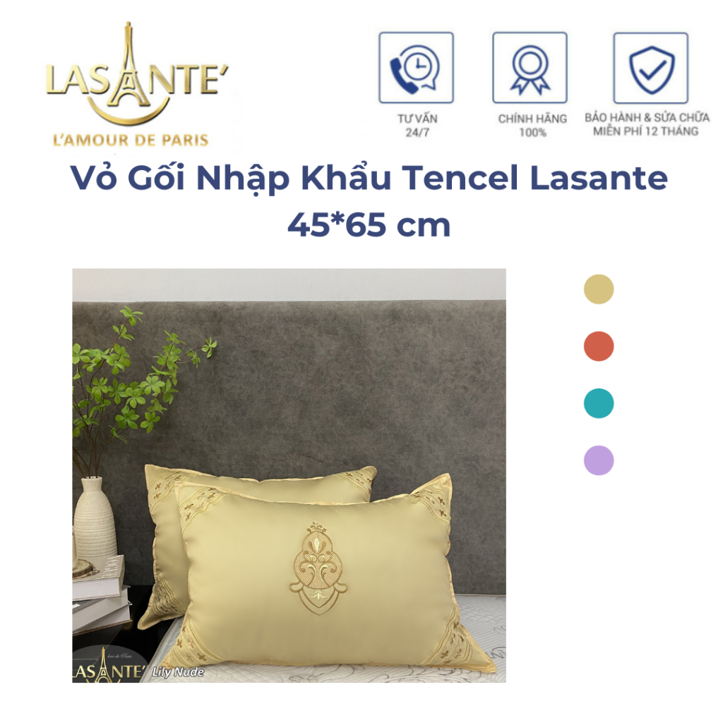 Vỏ Gối Tencel Mát Lạnh Lasante Sale Lớn