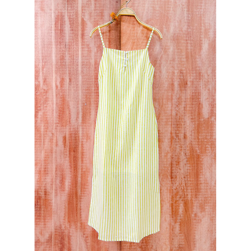 Đầm dây linen vintage