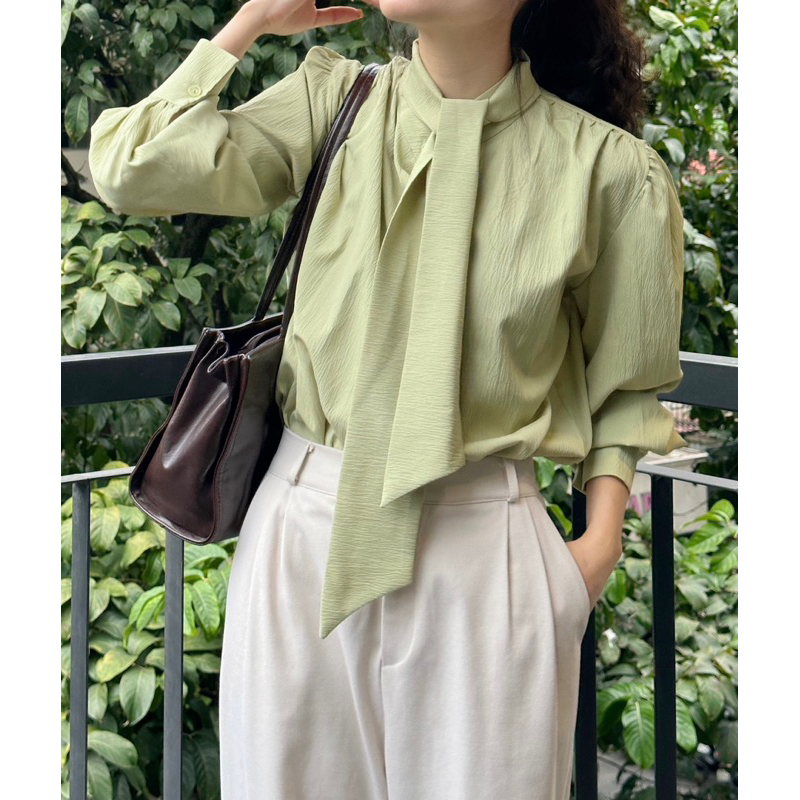 Nimi - Áo sơ mi kèm nơ cổ Lara Tie Blouse