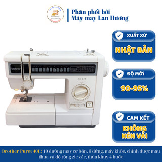 Máy may nhật BROTHER PURET40e - May Cơ Bản - Ổ Công Nghiệp - Màu sắc Đen, Xanh,Hồng, Trắng