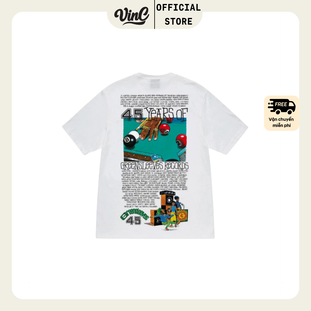 Áo thun Stussy Greensleeves unisex - CÓ SẴN