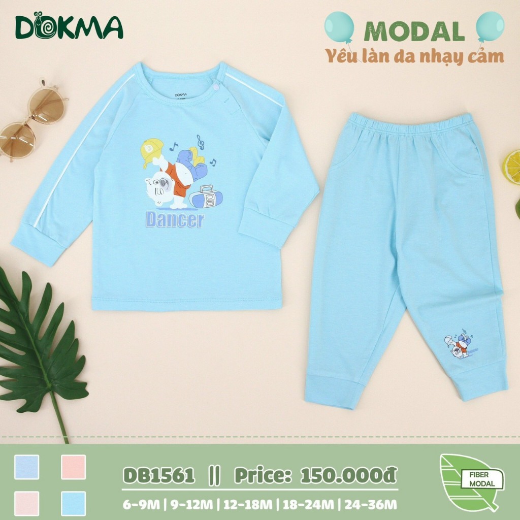 Bộ dài tay bé trai bé gái dokma