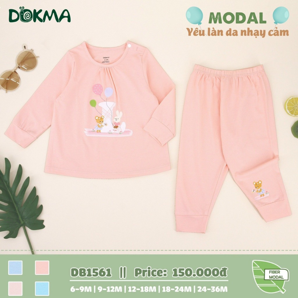 Bộ dài tay bé trai bé gái dokma