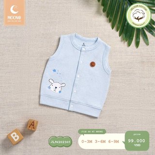 Áo Gile Nỉ Nhung Moona Cho Bé (Size Sơ Sinh đến 9 tháng)