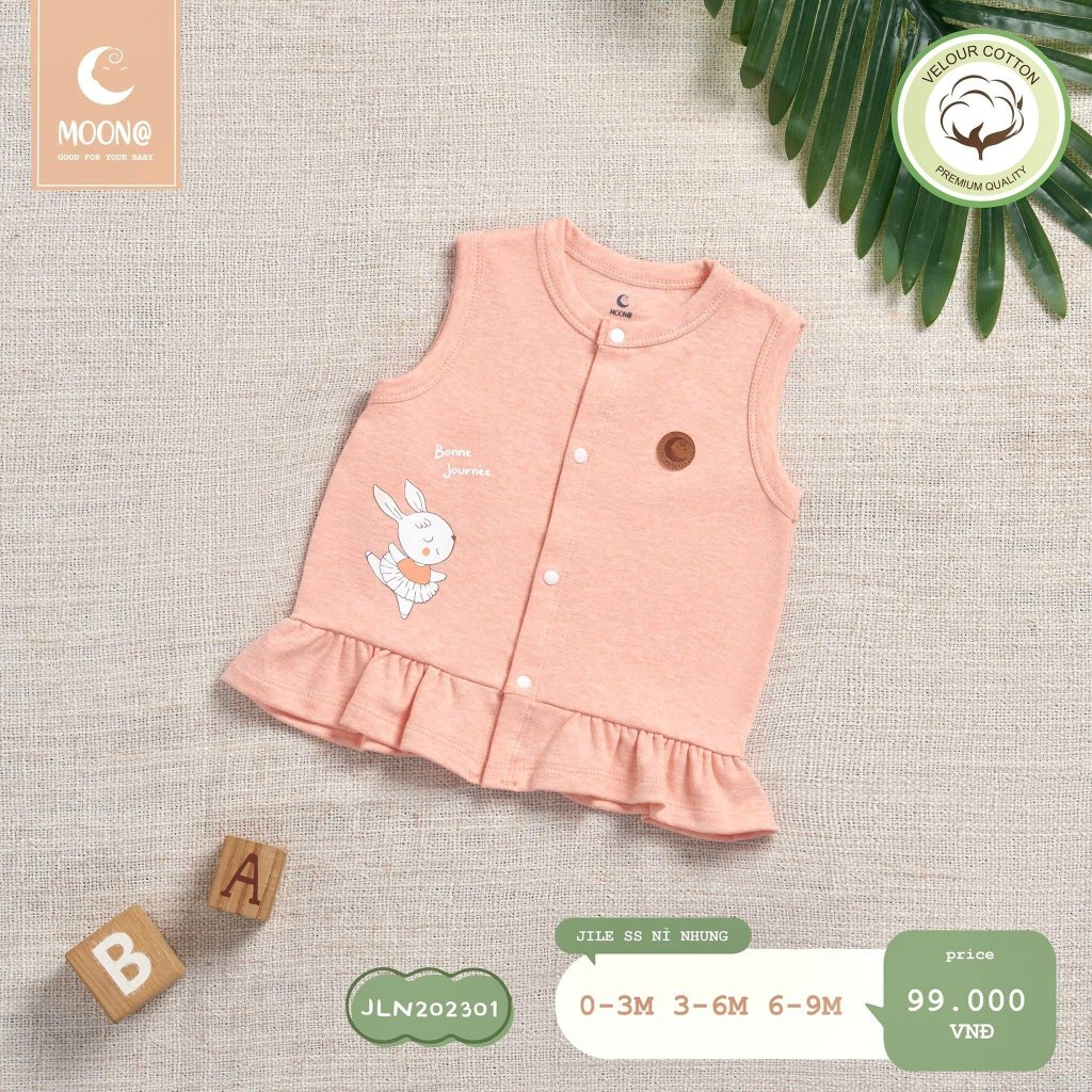 Áo Gile Nỉ Nhung Moona Cho Bé