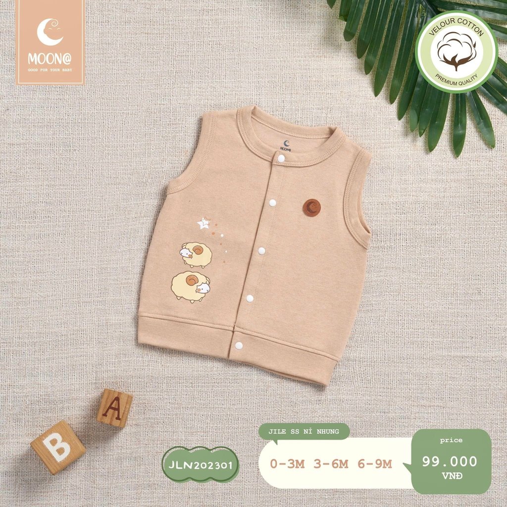 Áo Gile Nỉ Nhung Moona Cho Bé