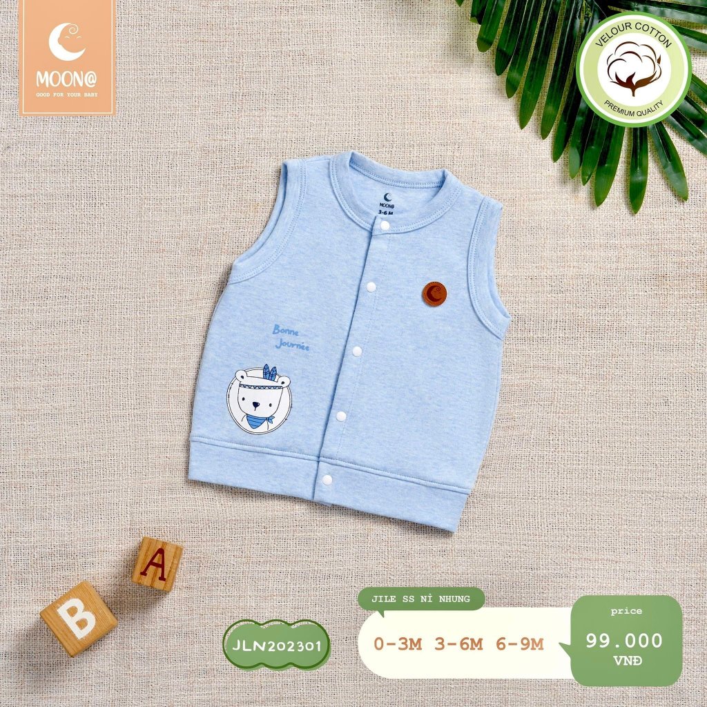 Áo Gile Nỉ Nhung Moona Cho Bé