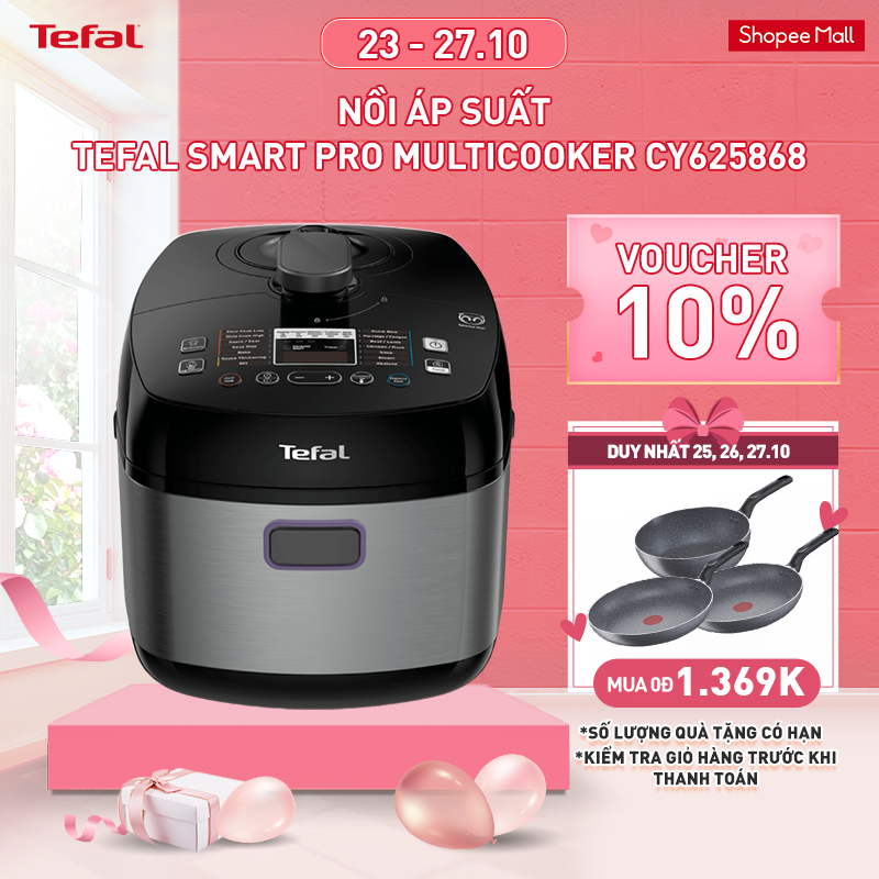 Nồi áp suất Tefal Smart Pro Multicooker CY625868 - 1000W, 5L