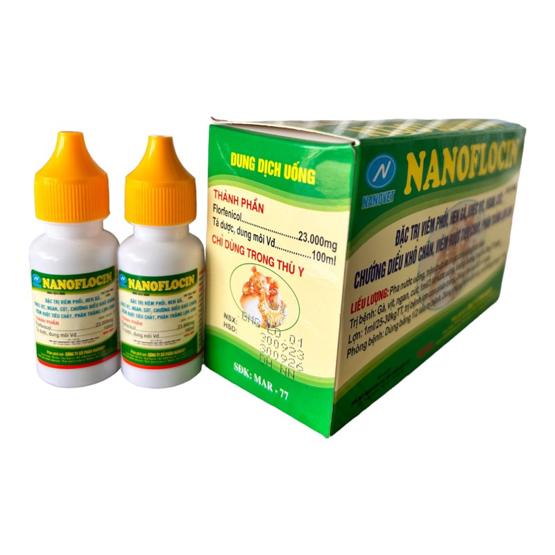 Nanoflocin 10mlx 10 lọ dứt điểm hen khẹc trên gà, vịt