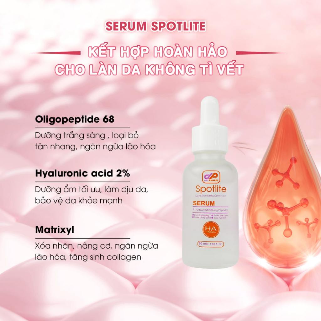 Serum Làm Trắng Cấp Ẩm & Giảm Nếp Nhăn Spotlite Dark Skin Spots Correction Hyaluronic Acid 2% 30ml