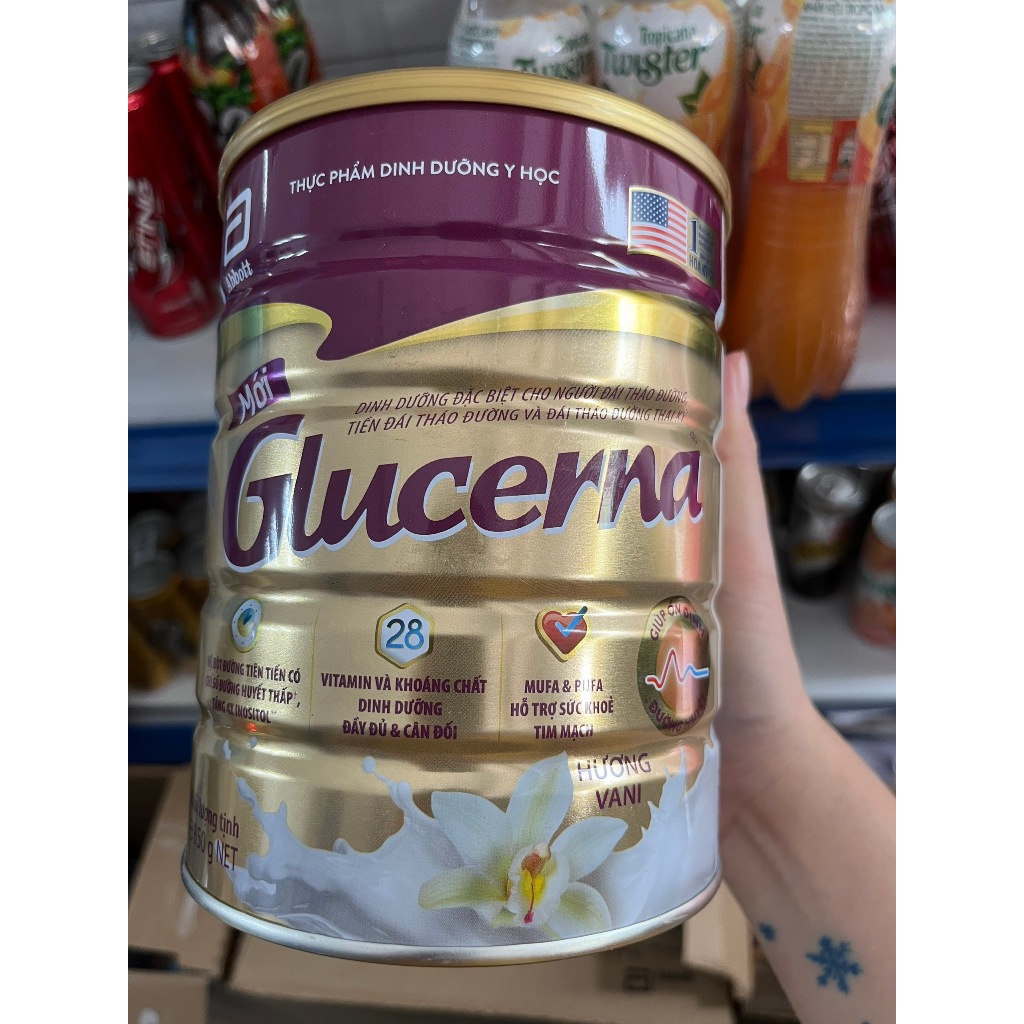 (Combo 2-3 lon) Sữa bột Glucerna 850g hương vani dành cho người bệnh tiểu đường