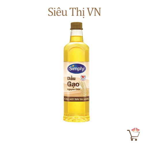 [Chính Hãng] Dầu gạo Simply 1L, Simply dầu gạo lứt 1L DATE MỚI