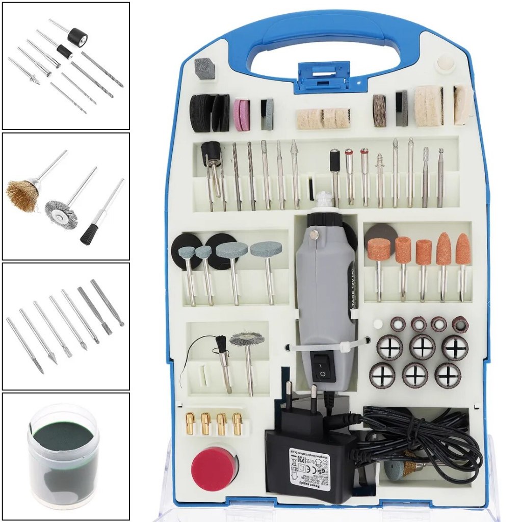 Hộp máy mài đánh bóng dùng điện 12VDC 110 chi tiết