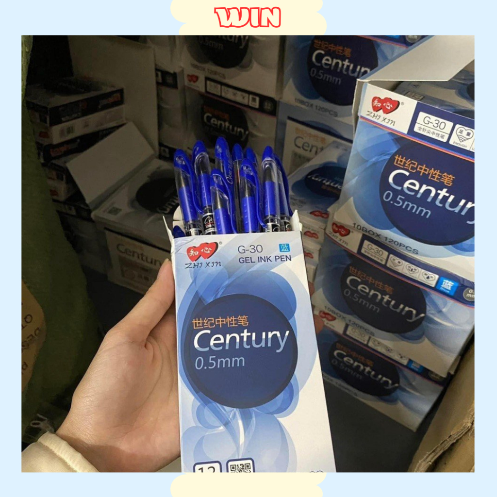 Bút bi nước mực gel ngòi 0,5mm nhỏ viết êm tay màu xanh và đen G30