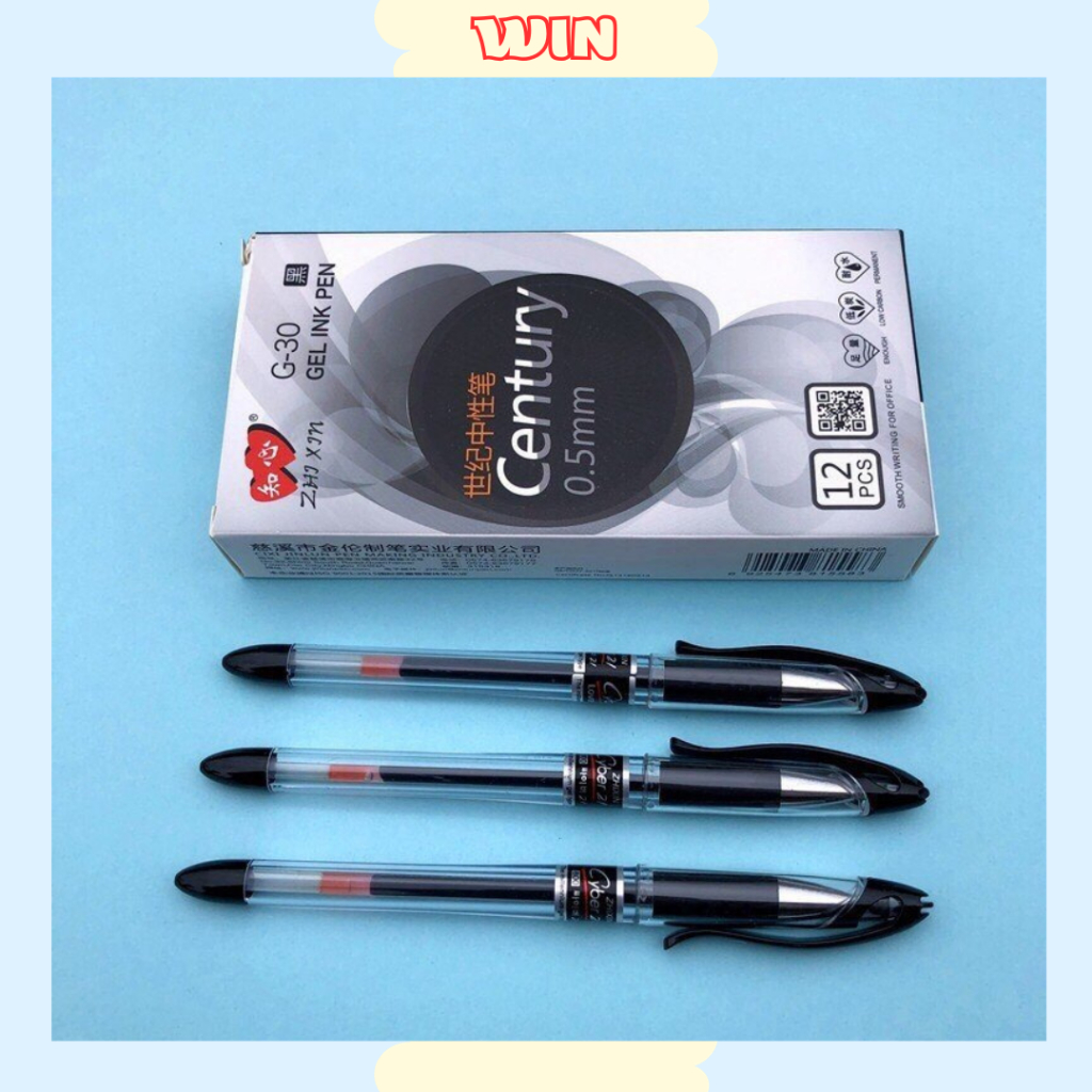 Bút bi nước mực gel ngòi 0,5mm nhỏ viết êm tay màu xanh và đen G30