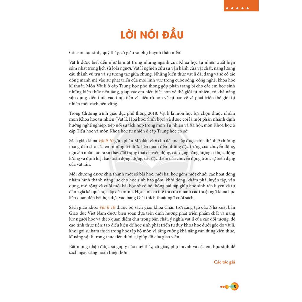 Sách học sinh – Vật lí Lớp 10 – Chân trời sáng tạo