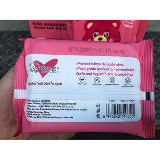 Thùng 10 gói khăn ướt gấu dâu mini