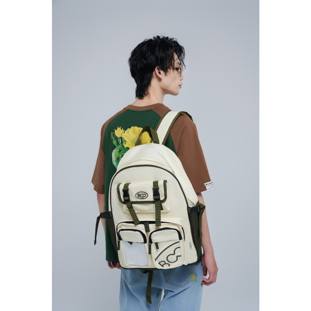 Balo BOO Unisex Large Logo Phối Túi Plastic