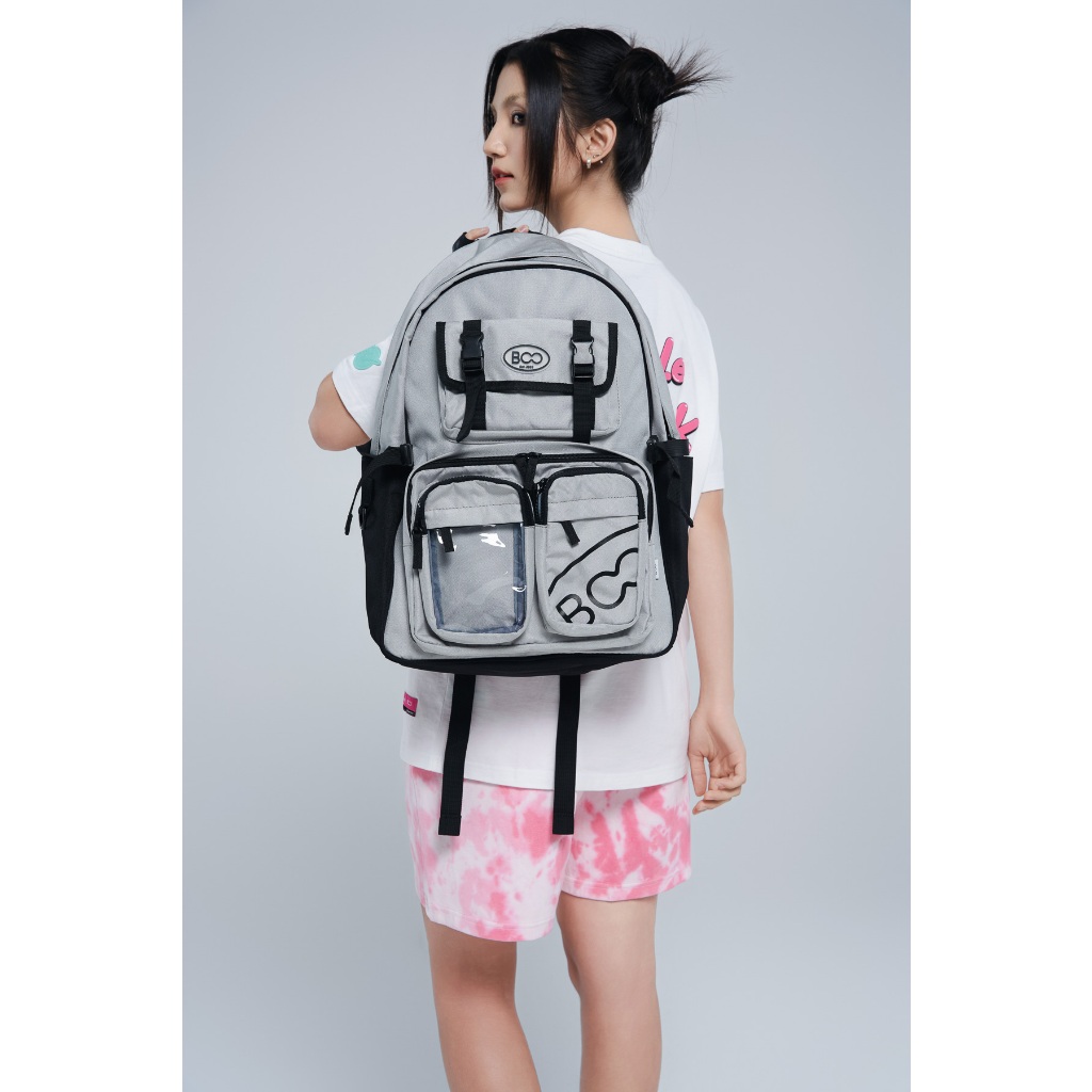 Balo BOO Unisex Large Logo Phối Túi Plastic