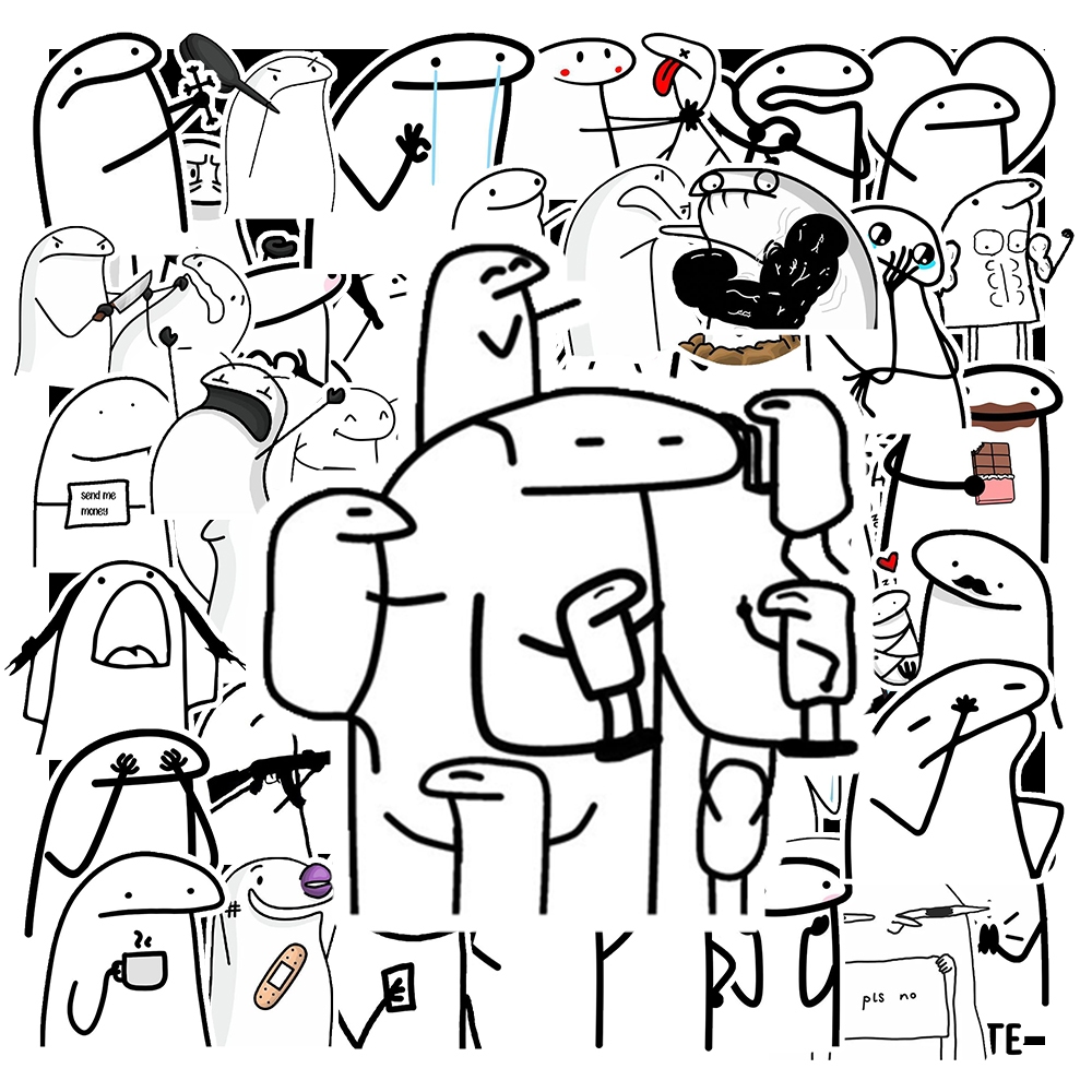 Combo 50 Sticker Meme Thằn Lằn chống nước sticker dán laptop, điện thoại, đàn guitar, mũ bảo hiểm, vali. MSP: ST103