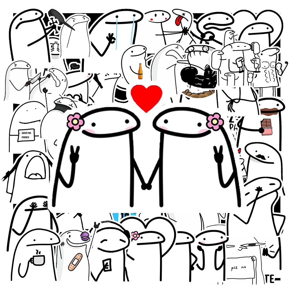 Combo 50 Sticker Meme Thằn Lằn chống nước sticker dán laptop, điện thoại, đàn guitar, mũ bảo hiểm, vali. MSP: ST103