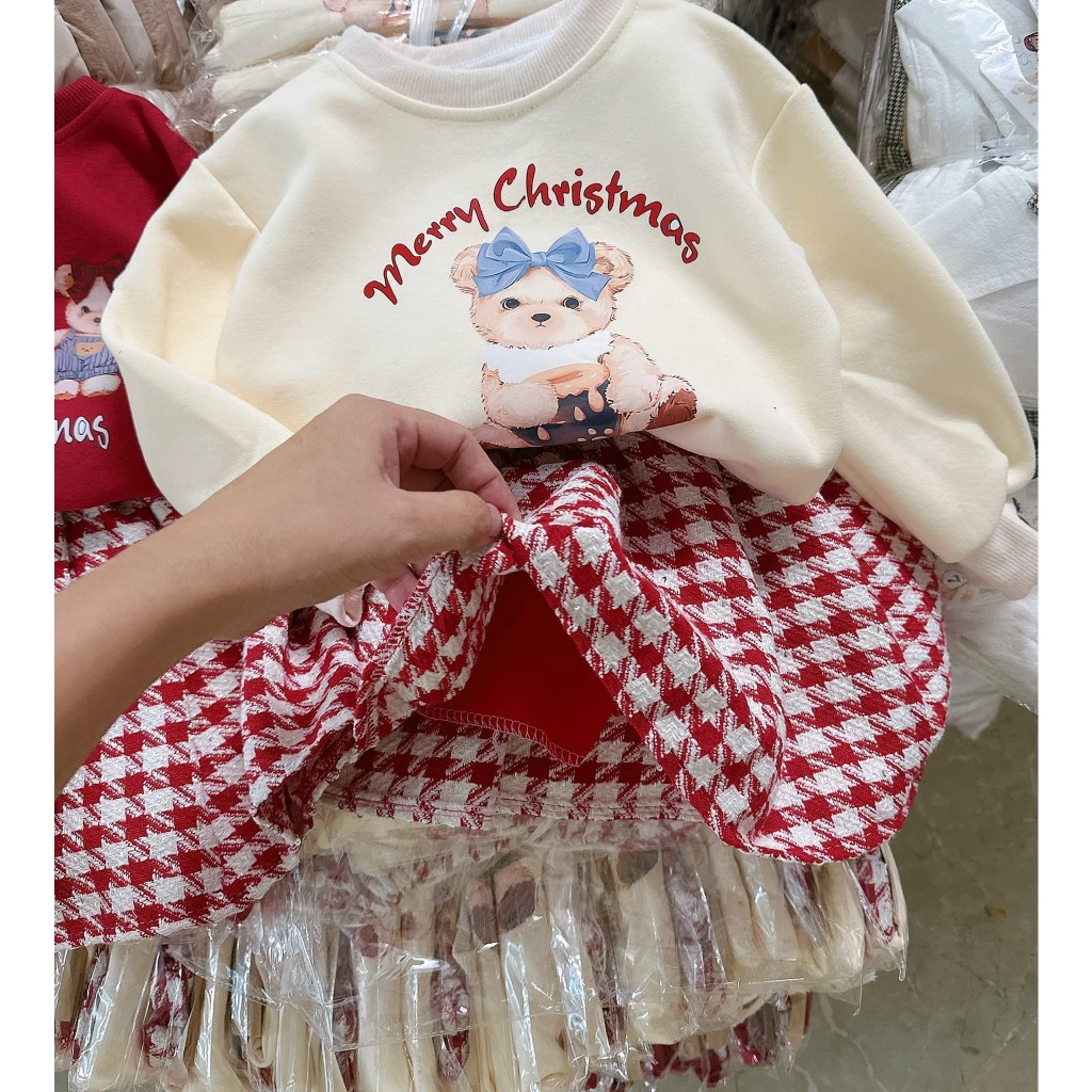 Sét váy gấu cho bé gái