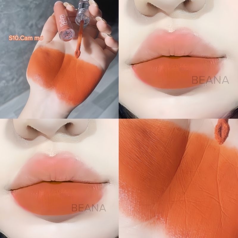 Son cam mơ son cam sữa, son cam nude, son cam hô, son kem lì lâu trôi chính hãng son BeAna chất son siêu mềm, mướt môi