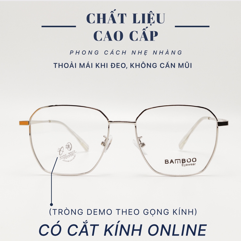 Gọng kính cận Lục giác nam nữ LB Luxury Eyewear Bamboo 72 563A